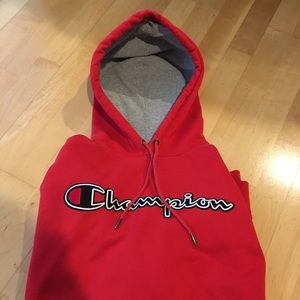 Red Champion Hoodie